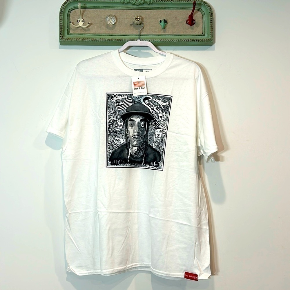 The Marathon Clothing Nipsey Hussle Crenshaw Graphic TMC Shirt white new size XL